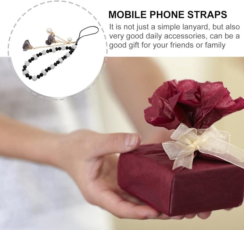 Beaded Flower Phone Lanyard Wrist Strap for Cell Phone Keys and Bags Accessories - Image 5
